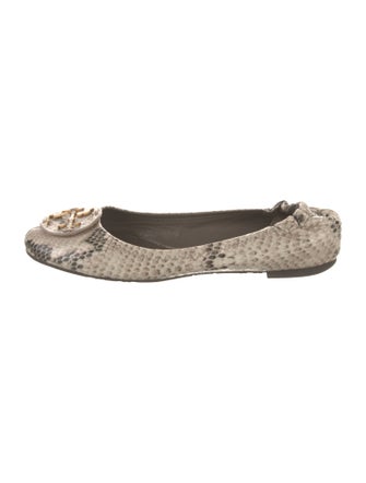 Tory Burch Leather Animal Print Flats