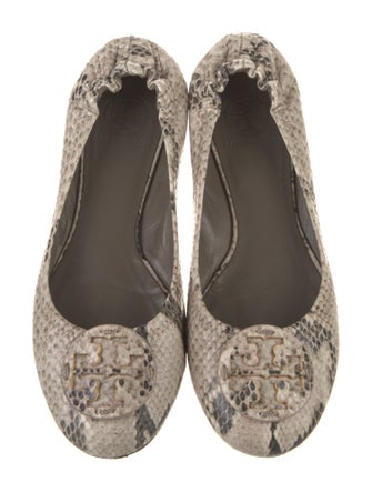 Tory Burch Leather Animal Print Flats