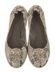 Tory Burch Leather Animal Print Flats