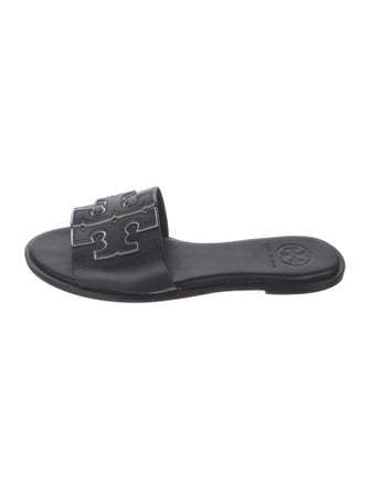 Tory Burch Leather Printed Slides
