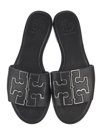 Tory Burch Leather Printed Slides