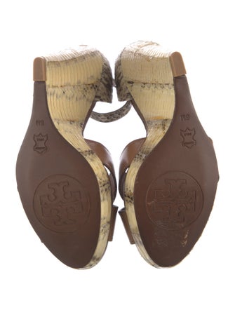Tory Burch Snakeskin Animal Print Sandals