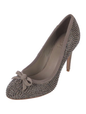 Tory Burch Suede Bow Accents Pumps
