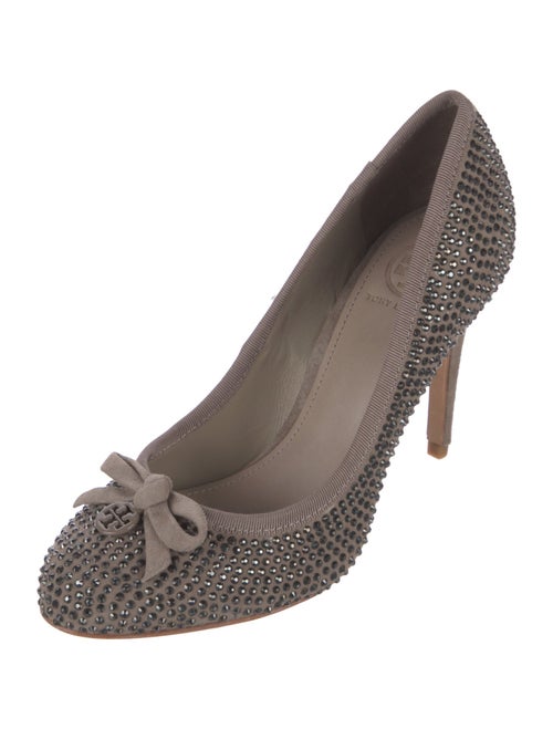 Tory Burch Suede Bow Accents Pumps