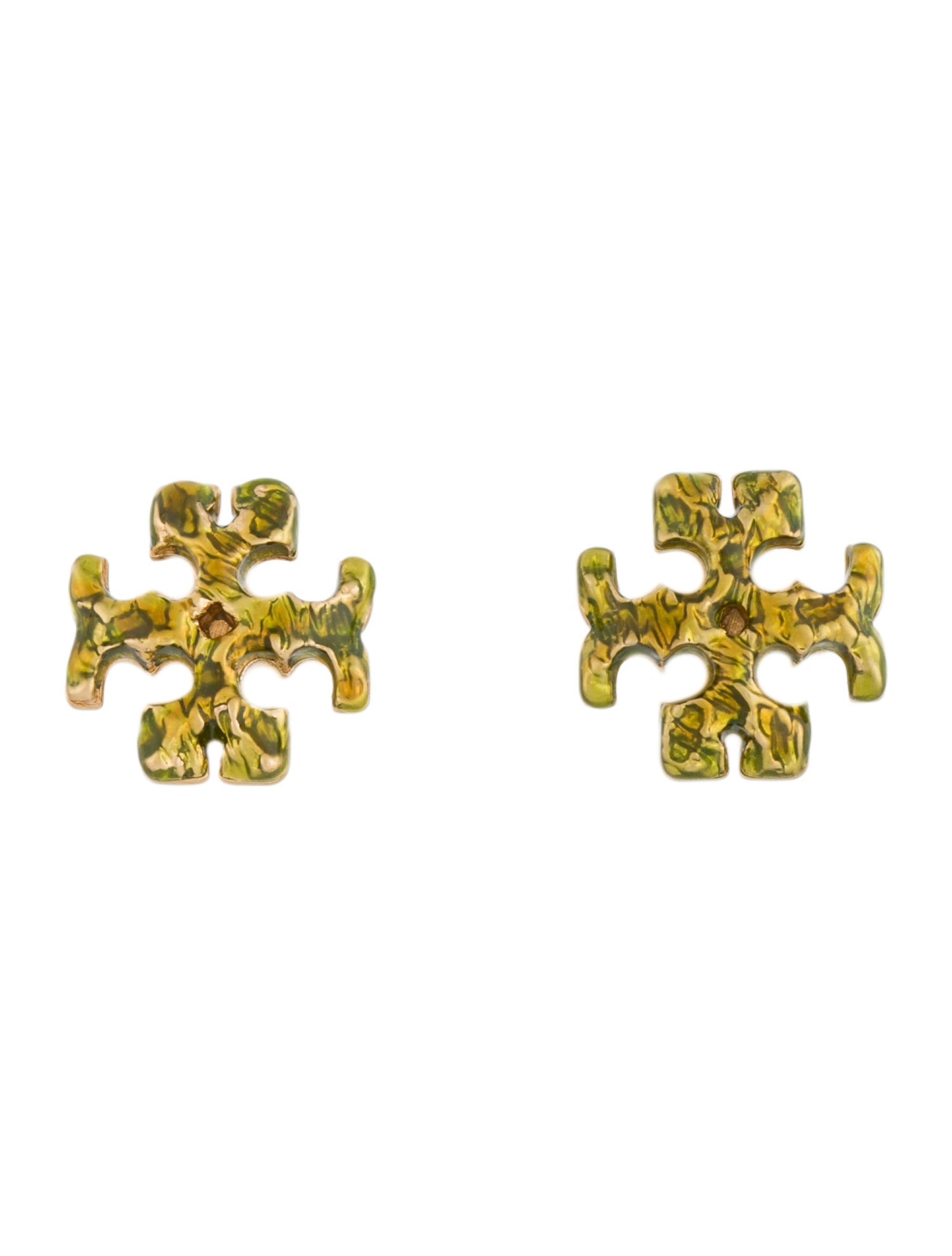 Tory Burch Enamel Logo Roxanne Painted Stud Earrings