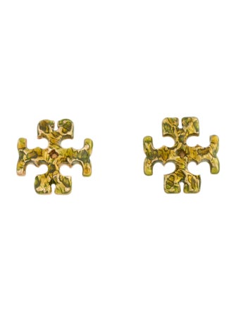 Tory Burch Enamel Logo Roxanne Painted Stud Earrings