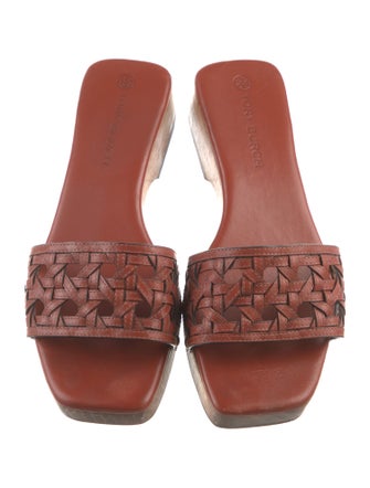Tory Burch Leather Studded Accents Slides