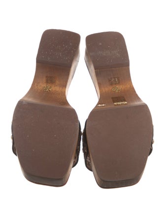 Tory Burch Leather Studded Accents Slides