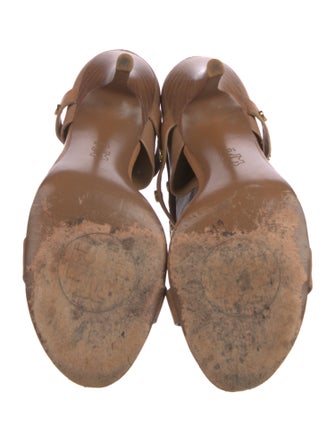 Tory Burch Leather Studded Accents T-Strap Sandals