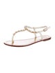 Tory Burch Leather Studded Accents T-Strap Sandals