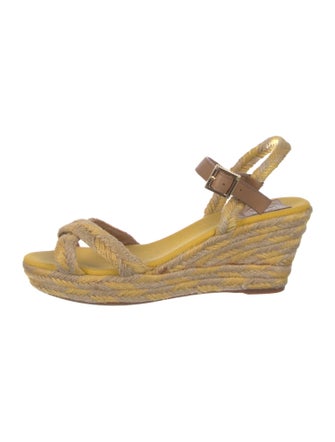 Tory Burch Raffia Striped Espadrilles