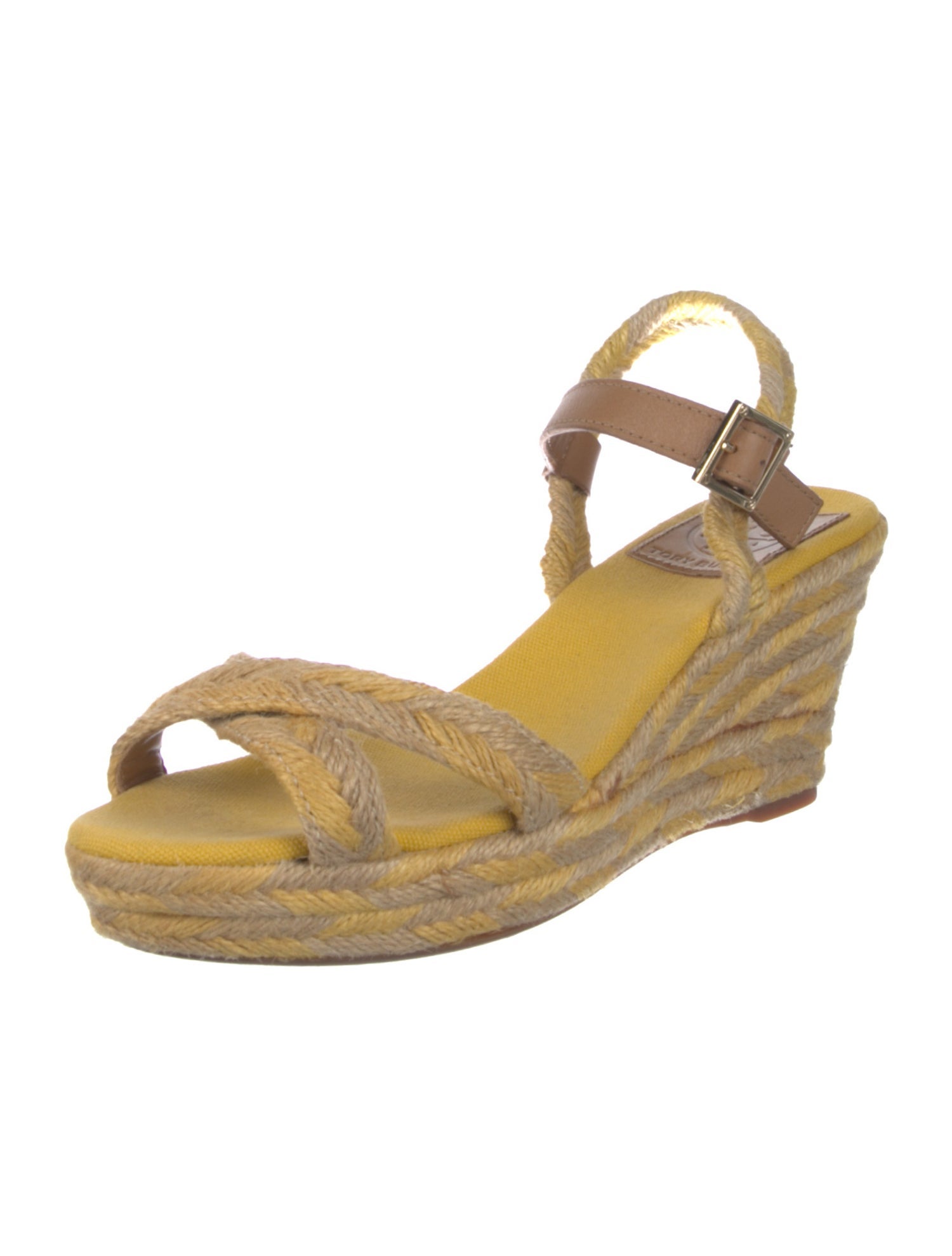 Tory Burch Raffia Striped Espadrilles