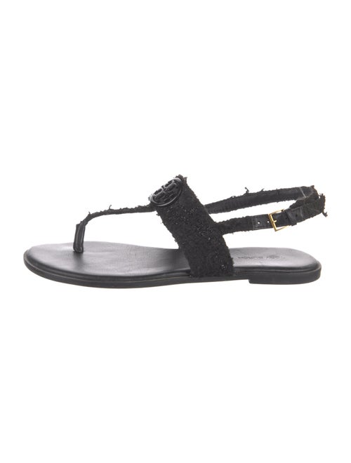 Tory Burch Tweed T-Strap Sandals