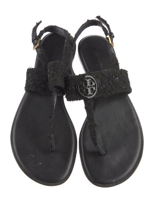 Tory Burch Tweed T-Strap Sandals
