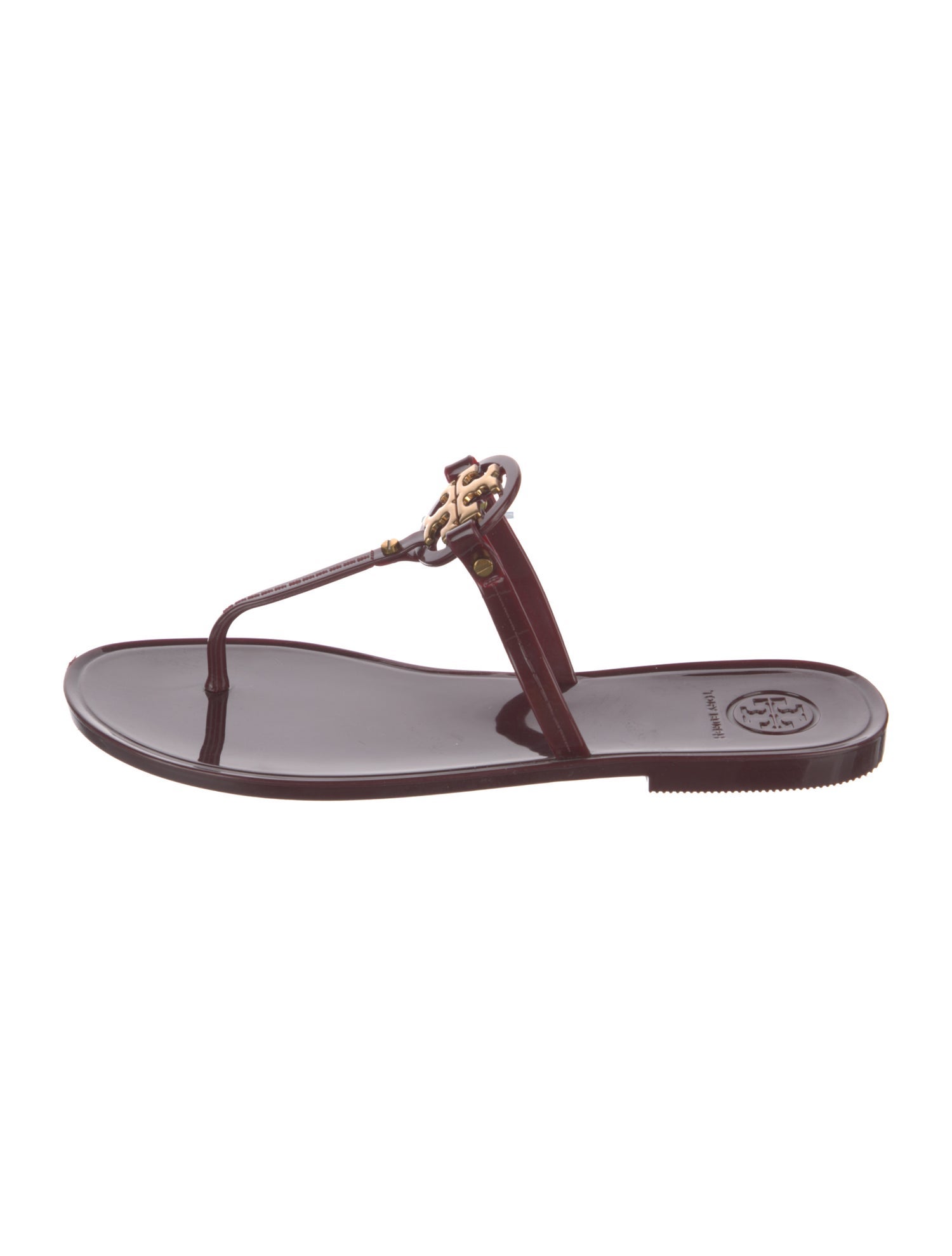 Tory Burch Rubber T-Strap Sandals