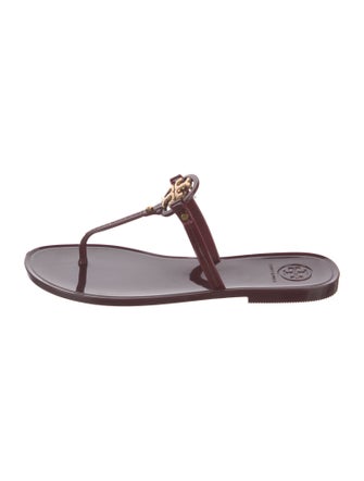 Tory Burch Rubber T-Strap Sandals