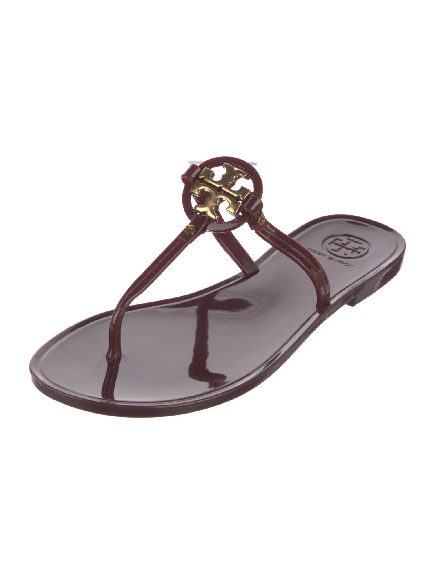 Tory Burch Rubber T-Strap Sandals