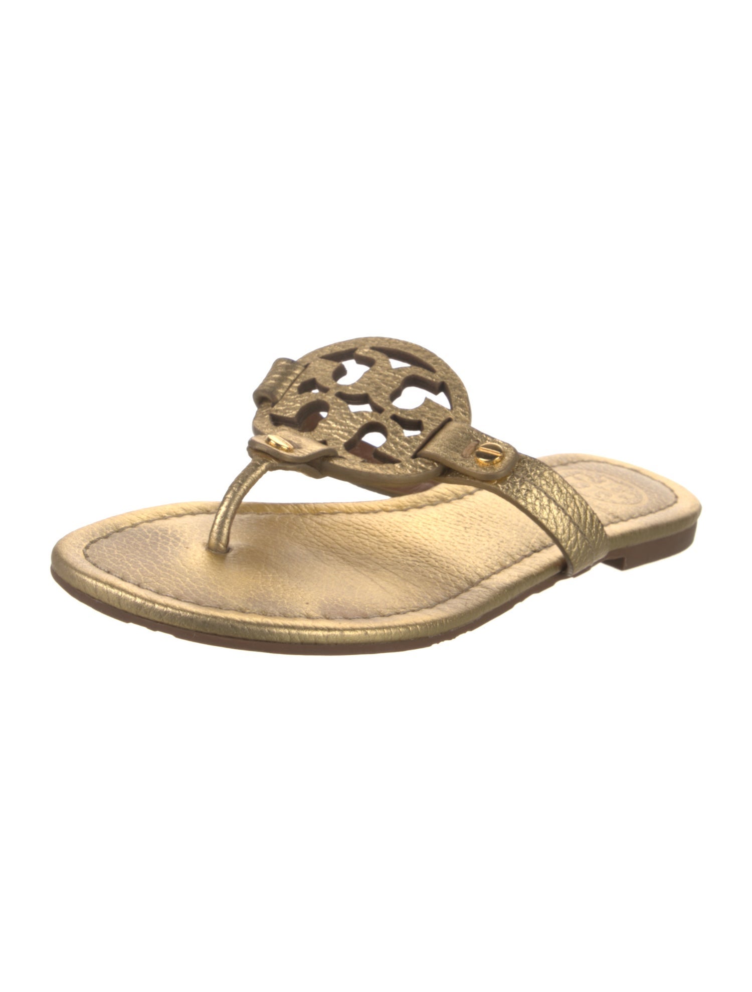 Tory Burch Leather Studded Accents Slides
