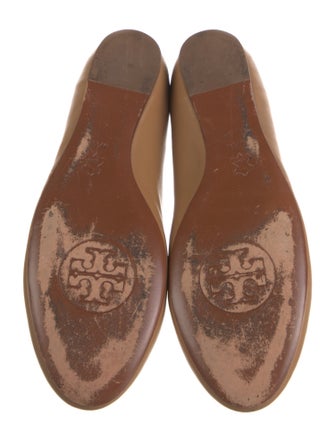Tory Burch Leather Bow Accents Ballet Flats