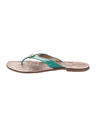 Tory Burch Patent Leather Flip Flops