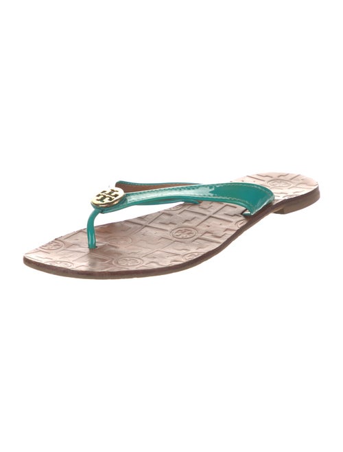 Tory Burch Patent Leather Flip Flops