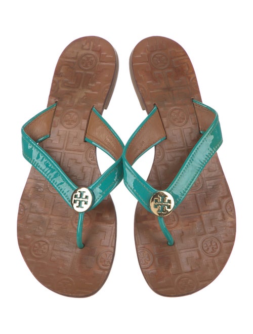 Tory Burch Patent Leather Flip Flops