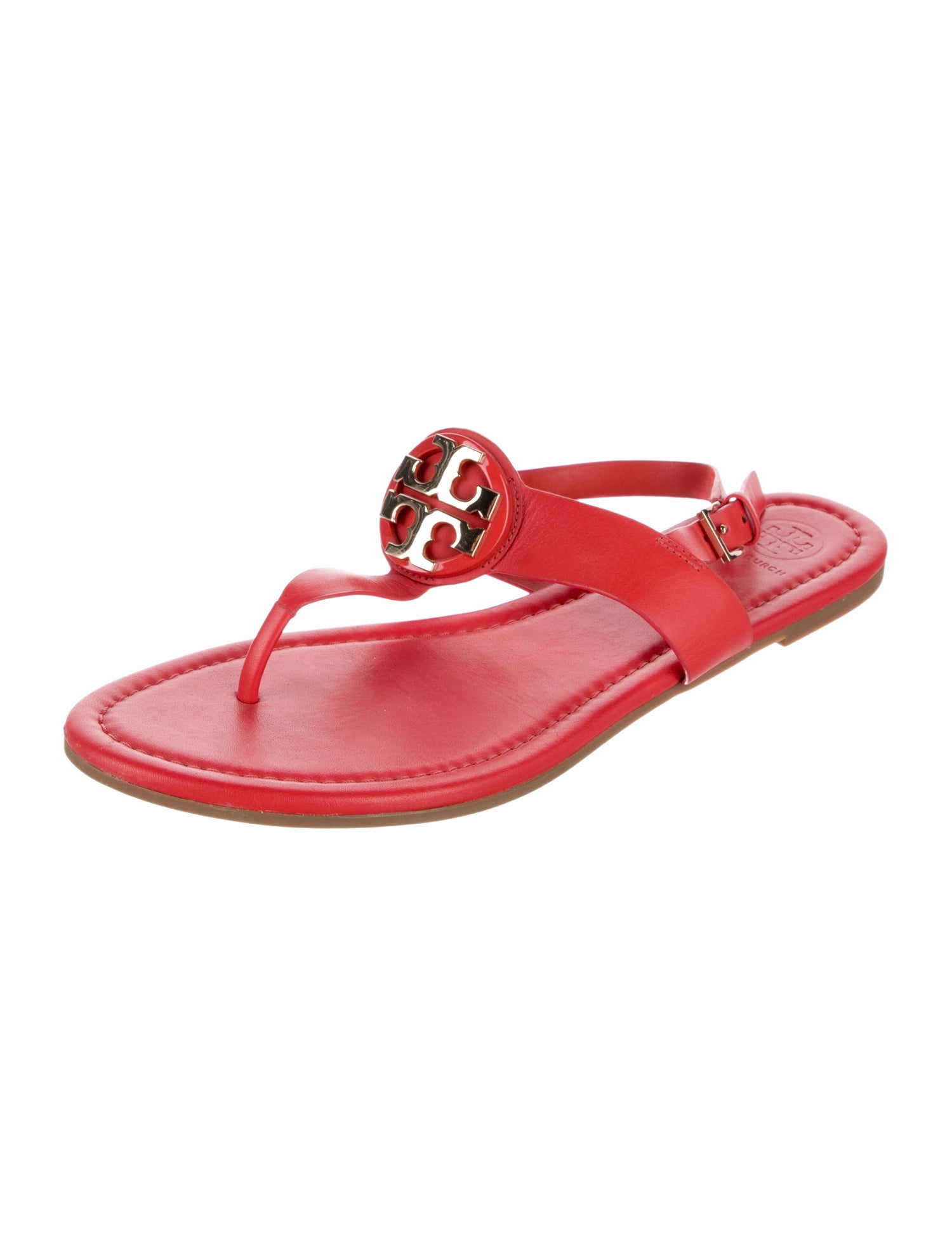 Tory Burch Leather T-Strap Sandals