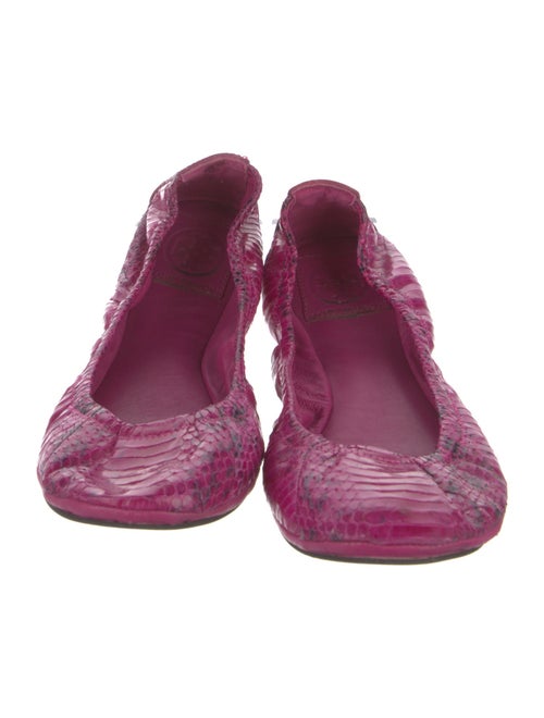 Tory Burch Leather Animal Print Ballet Flats