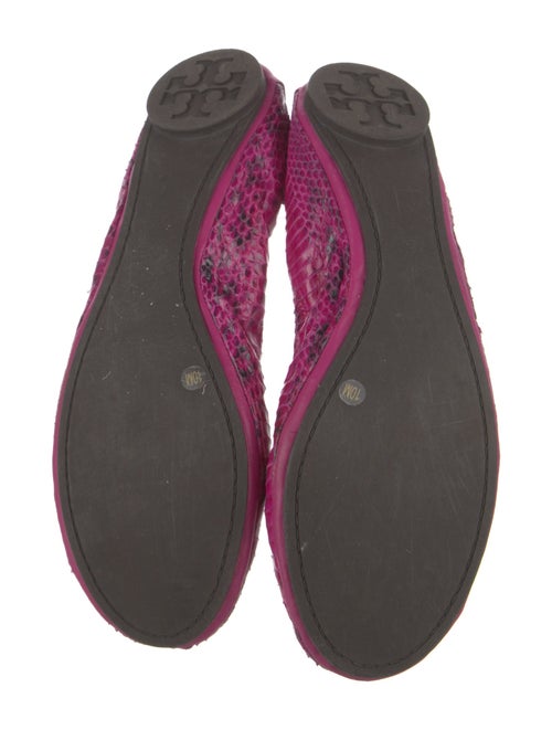 Tory Burch Leather Animal Print Ballet Flats