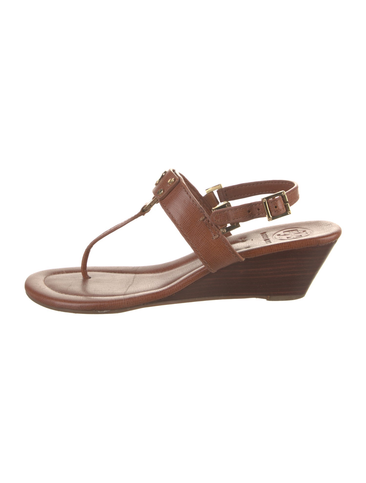 Tory Burch Leather T-Strap Sandals