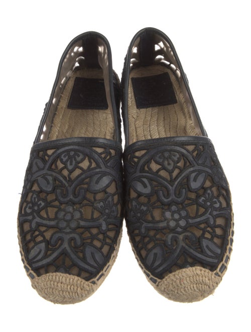 Tory Burch Leather Floral Print Espadrilles
