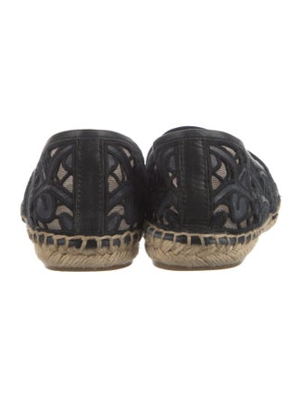 Tory Burch Leather Floral Print Espadrilles