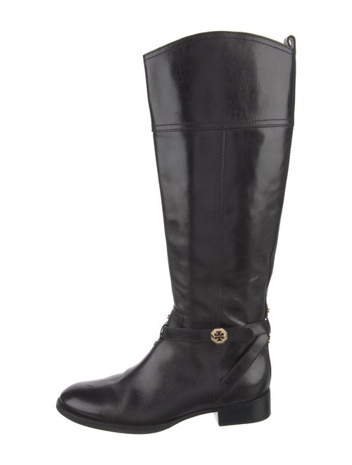 Tory Burch Leather Studded Accents Riding Boots