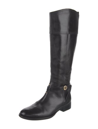 Tory Burch Leather Studded Accents Riding Boots