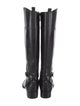 Tory Burch Leather Studded Accents Riding Boots
