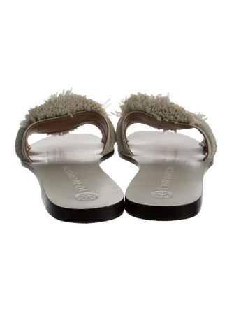 Tory Burch Leather Braided Accents Slides