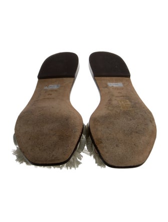 Tory Burch Leather Braided Accents Slides