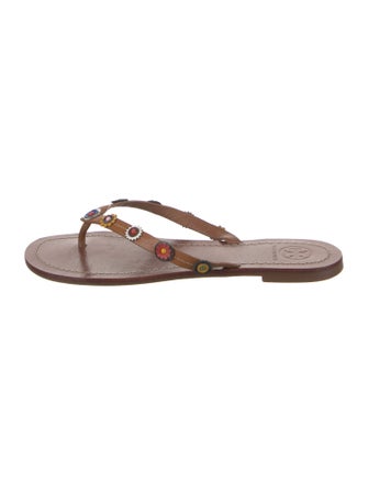 Tory Burch Leather Flip Flops