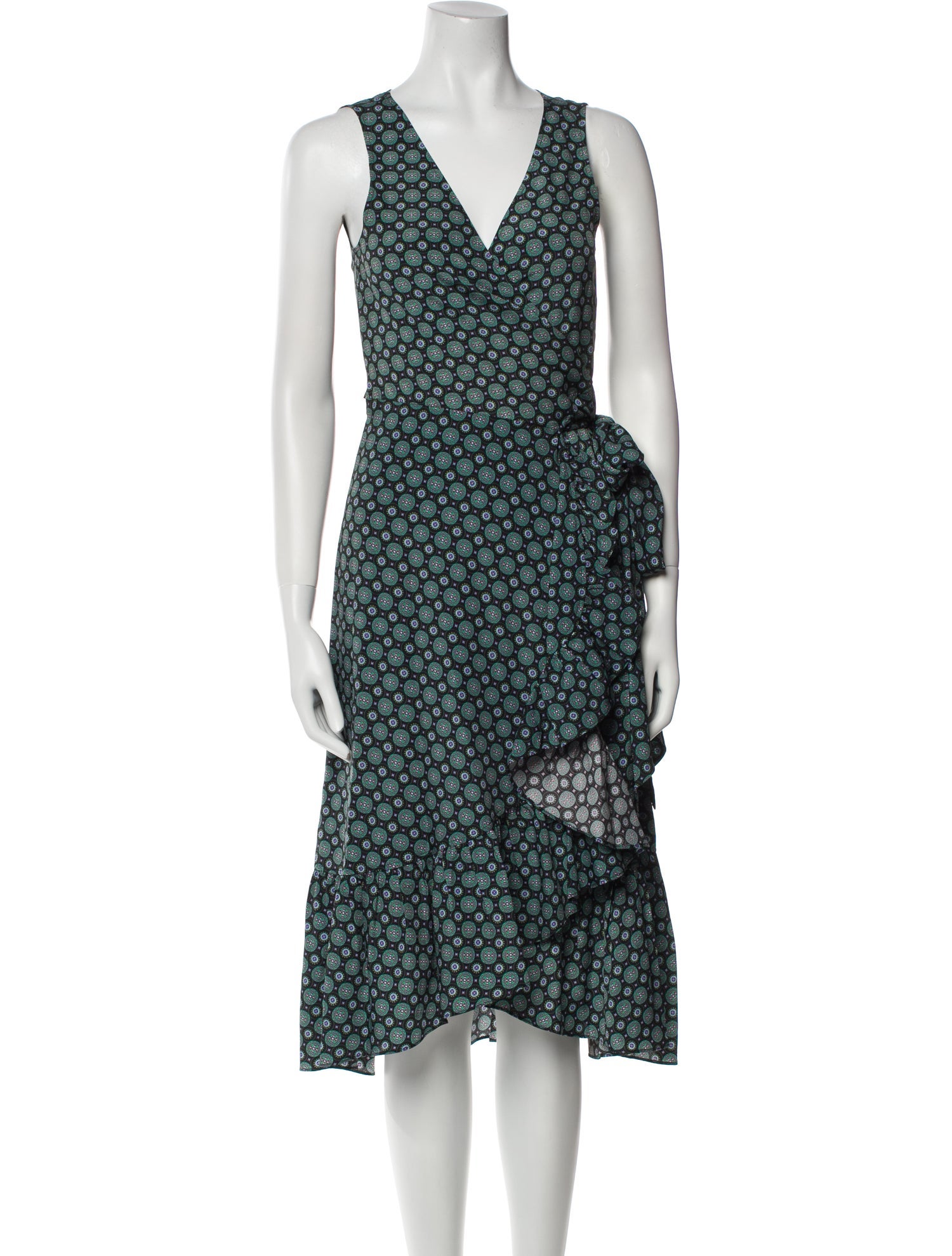 Tory Burch Floral Print Midi Length Dress