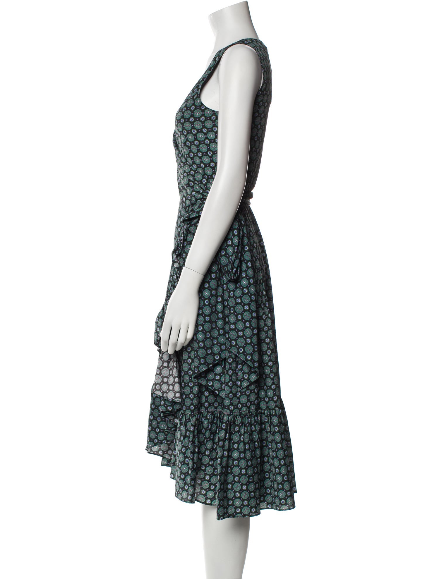 Tory Burch Floral Print Midi Length Dress