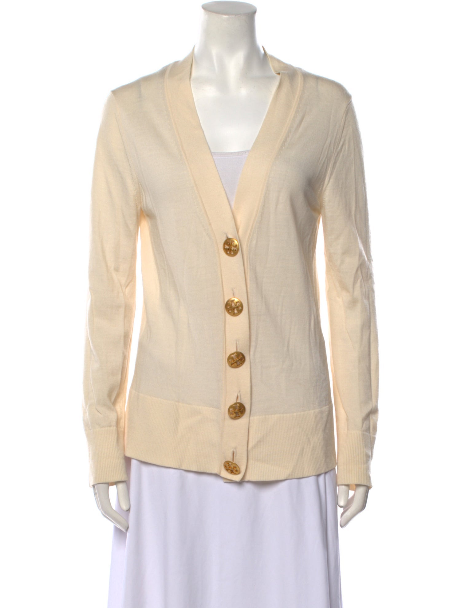 Tory Burch Merino Wool V-Neck Sweater