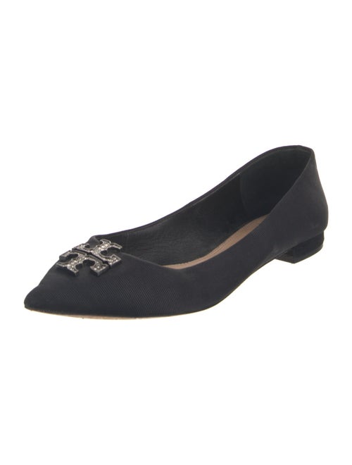 Tory Burch Leather Crystal Embellishments Ballet Flats