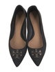 Tory Burch Leather Crystal Embellishments Ballet Flats
