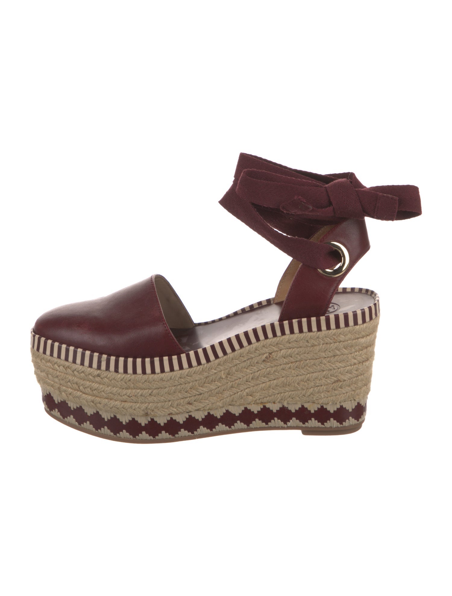 Tory Burch Leather Colorblock Pattern Slingback Pumps