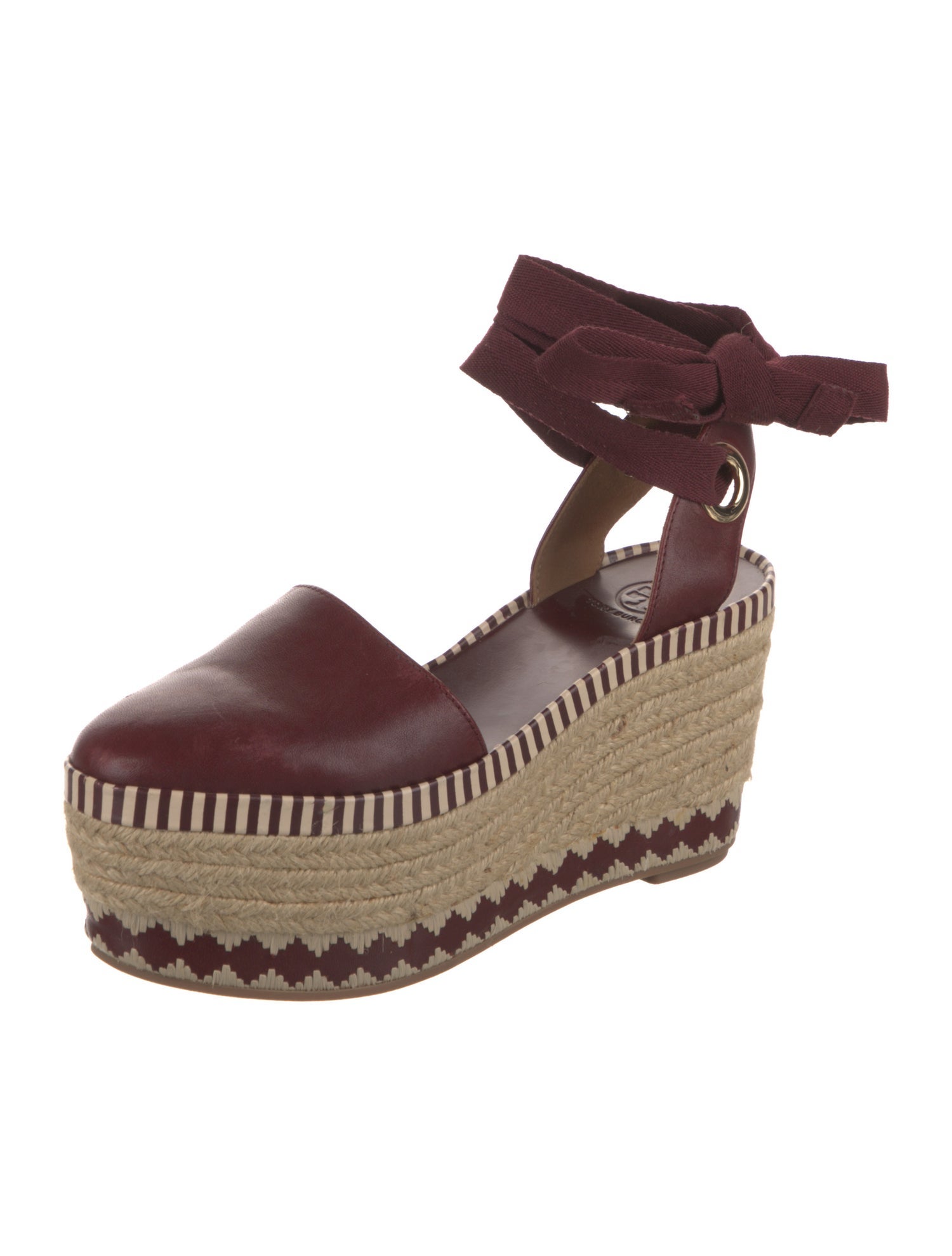 Tory Burch Leather Colorblock Pattern Slingback Pumps