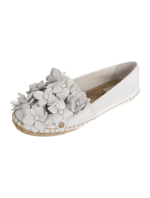 Tory Burch Leather Floral Print Espadrilles
