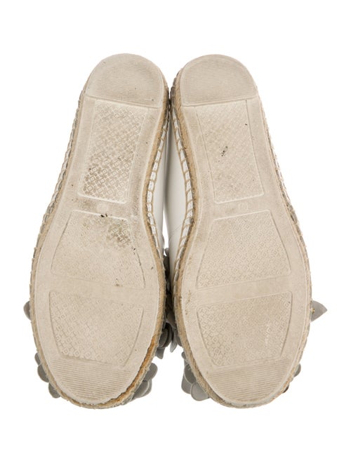 Tory Burch Leather Floral Print Espadrilles