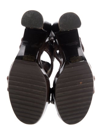 Tory Burch Snakeskin Animal Print Slingback Sandals