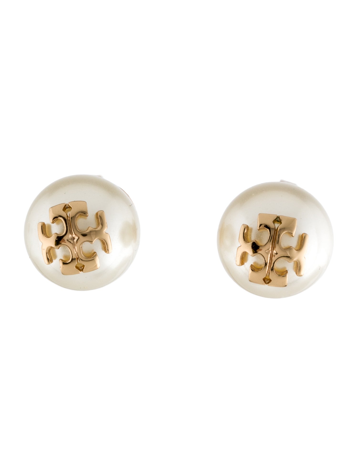 Tory Burch Faux Pearl Kira Stud Earrings