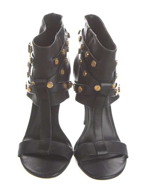 Tory Burch Leather Studded Accents T-Strap Sandals